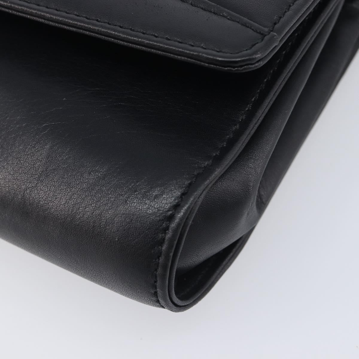 Celine Shoulder Leather, Black, Leather, Shoulder Bag