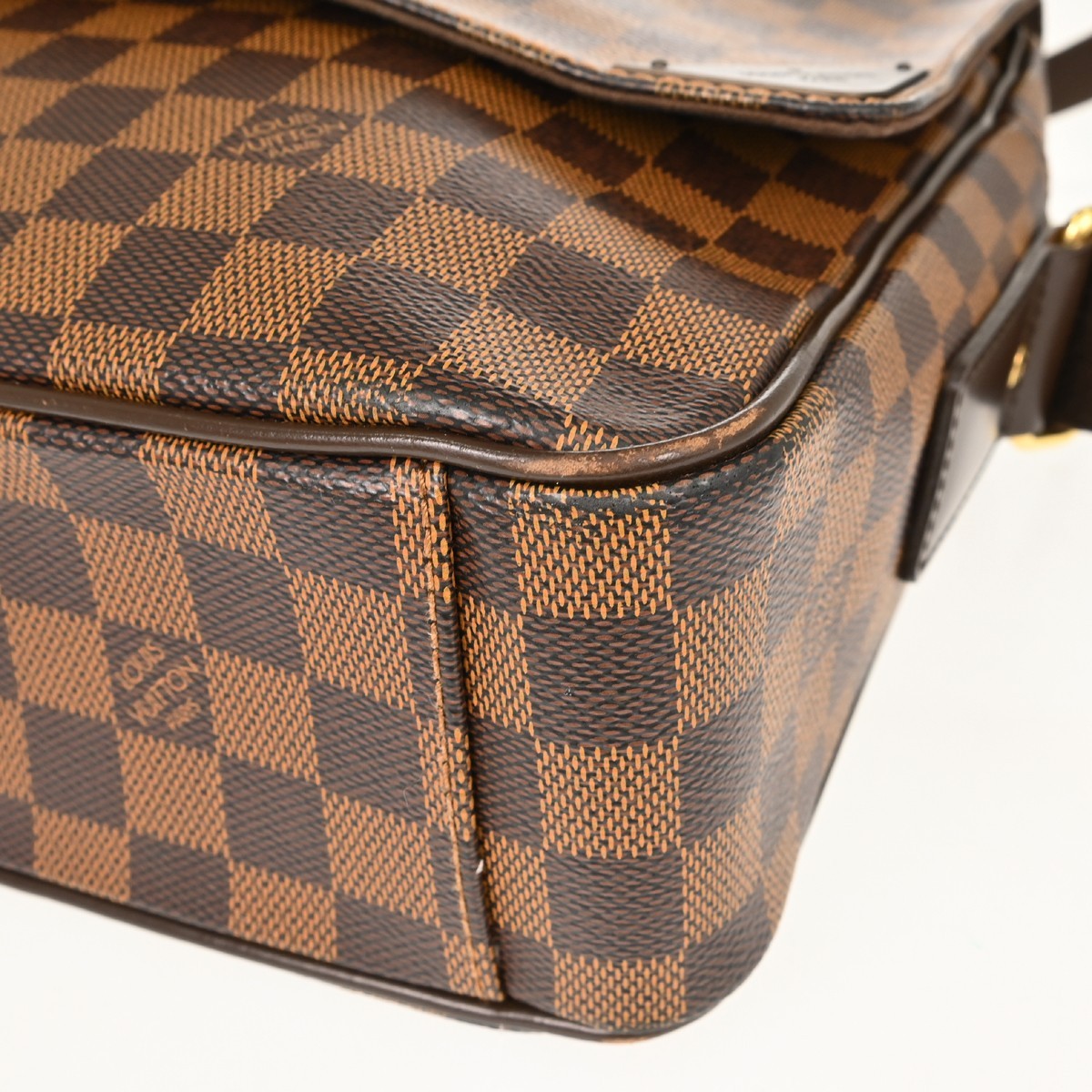 Louis Vuitton Shelton Messenger Damier Ebene, Brown, Canvas, Shoulder Bag