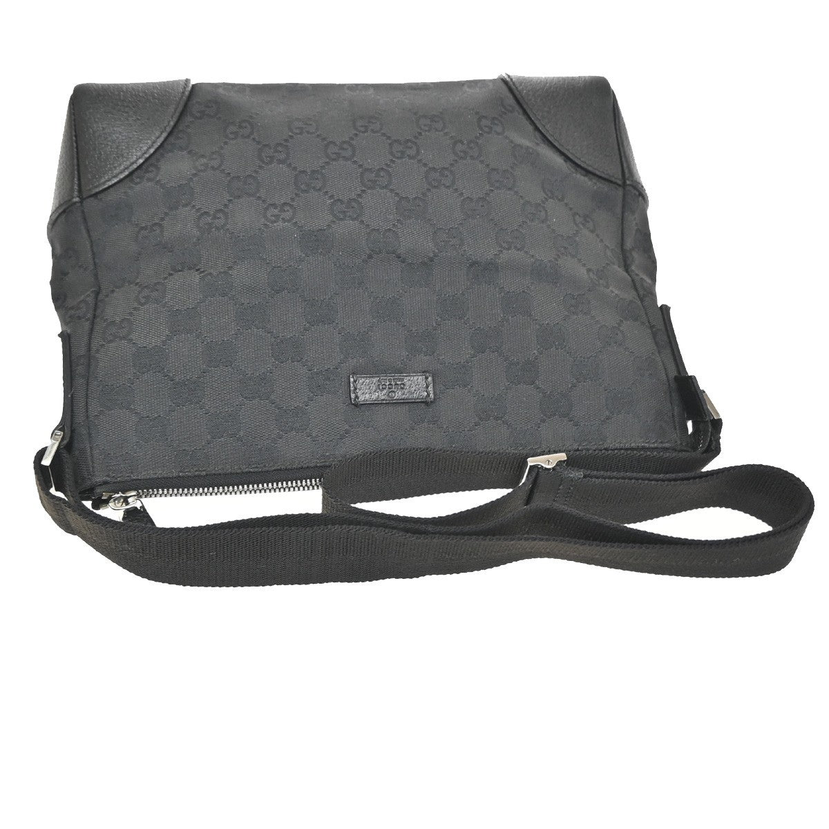 Gucci Web Loop GG Canvas, Black, Canvas, Shoulder Bag