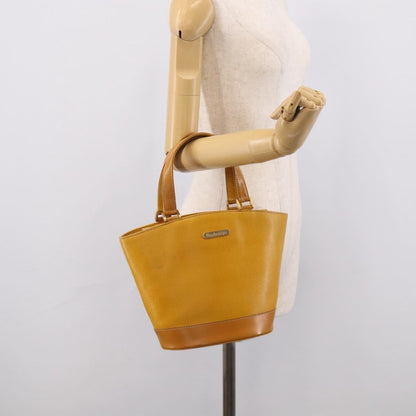 Burberry Handle Tote Leather, Yellow, Leather, Tote Bag
