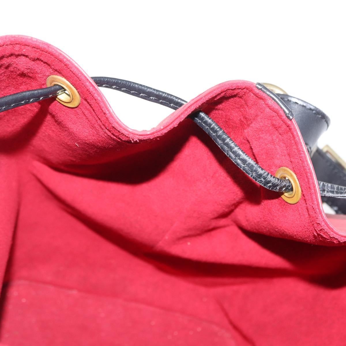 Louis Vuitton Bicolor Petit Noe Epi Leather, Red, Leather, Handbag