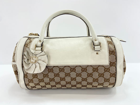 Gucci Trophy Boston GG Canvas, Beige, Canvas, Handbag
