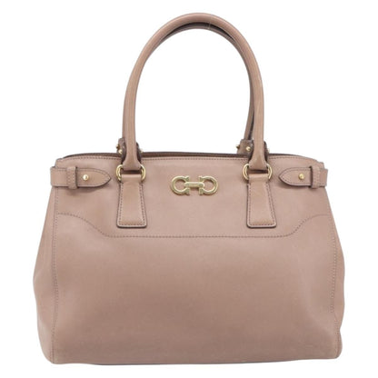 Salvatore Ferragamo Batik Leather, Beige, Leather, Tote Bag