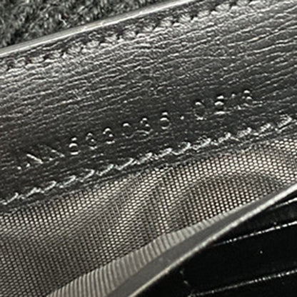 Saint Laurent Bellechasse Flap Leather, Black, Leather, Wallet