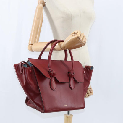 Celine Tie Tote leather, RED, LEATHER, Tote bag