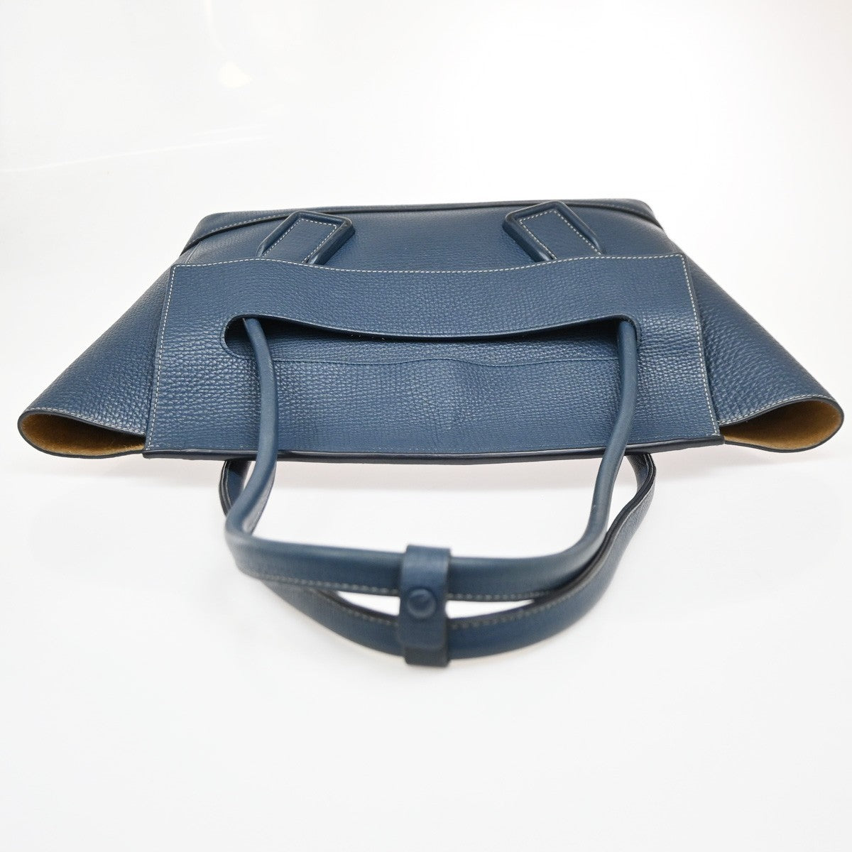 Bottega Veneta Arco Grainy Leather, Navy, Leather, Tote Bag
