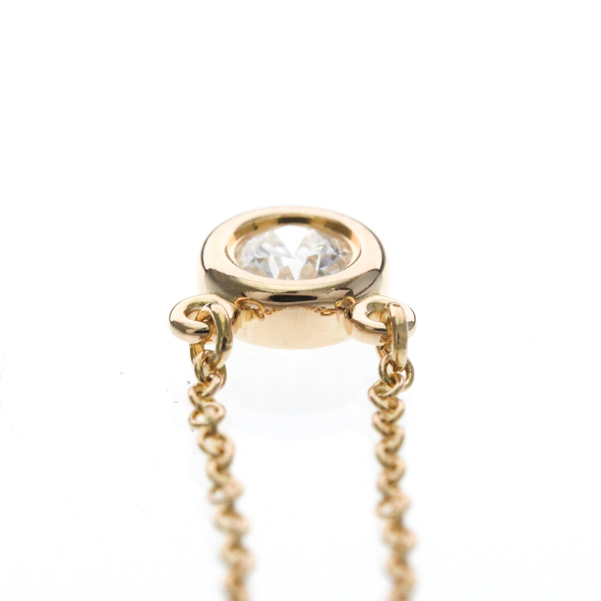 Tiffany & Co. Elsa Peretti Diamonds By The Yard Pendant 18K Rose Gold with Pear-Shaped Diamond, Gold, Pink Gold, Necklace