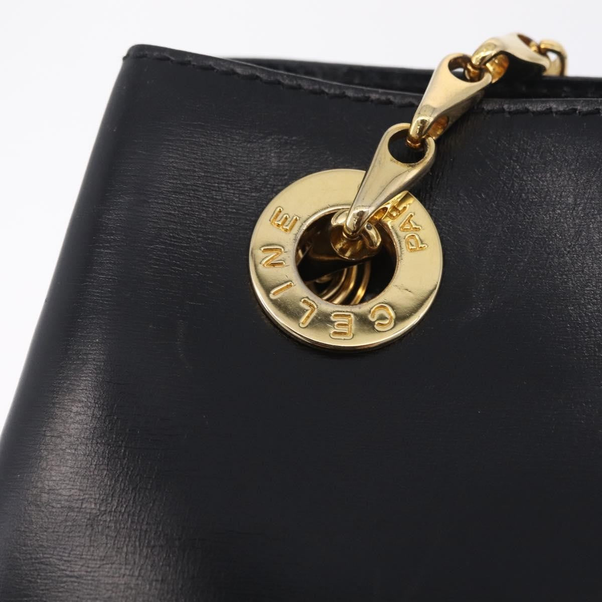 Celine Shoulder Leather, Black, Leather, Shoulder Bag