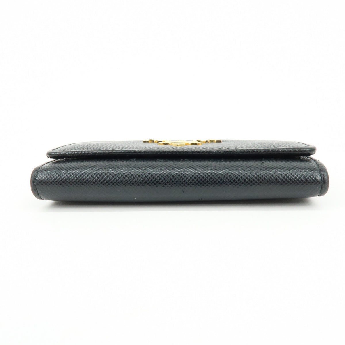 Prada Flap Saffiano Leather, Black, Leather, Wallet