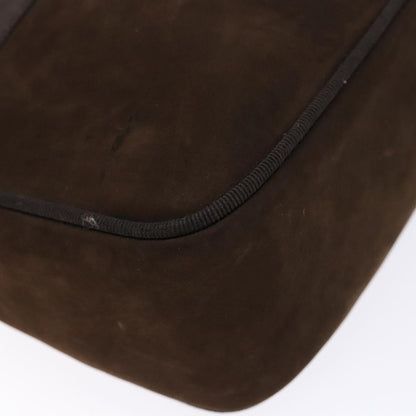 Salvatore Ferragamo Vala Suede, Brown, Suede, Shoulder Bag