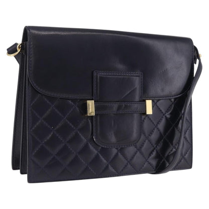 Saint Laurent Vintage Shoulder bag Leather, Navy, Leather, Shoulder Bag