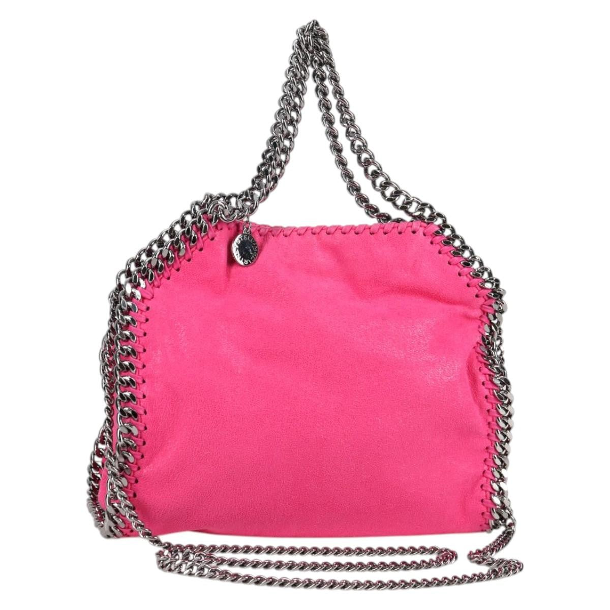 Stella McCartney Falabella Fold Over Suede, Pink, Suede, Shoulder Bag