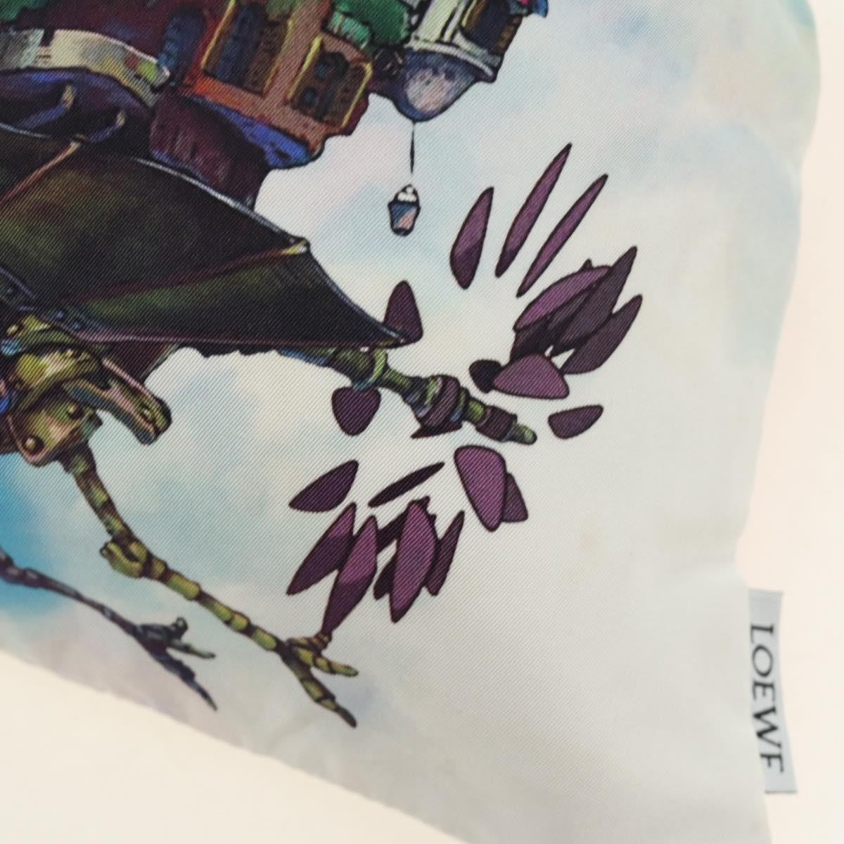 Loewe Paula Drawstring Printed Canvas, Blue, Canvas, Clutch