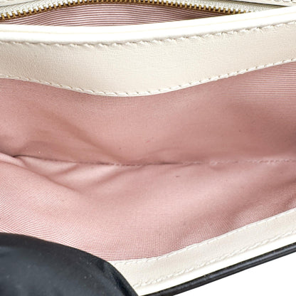 Gucci Arli Leather, White, Leather, Shoulder Bag