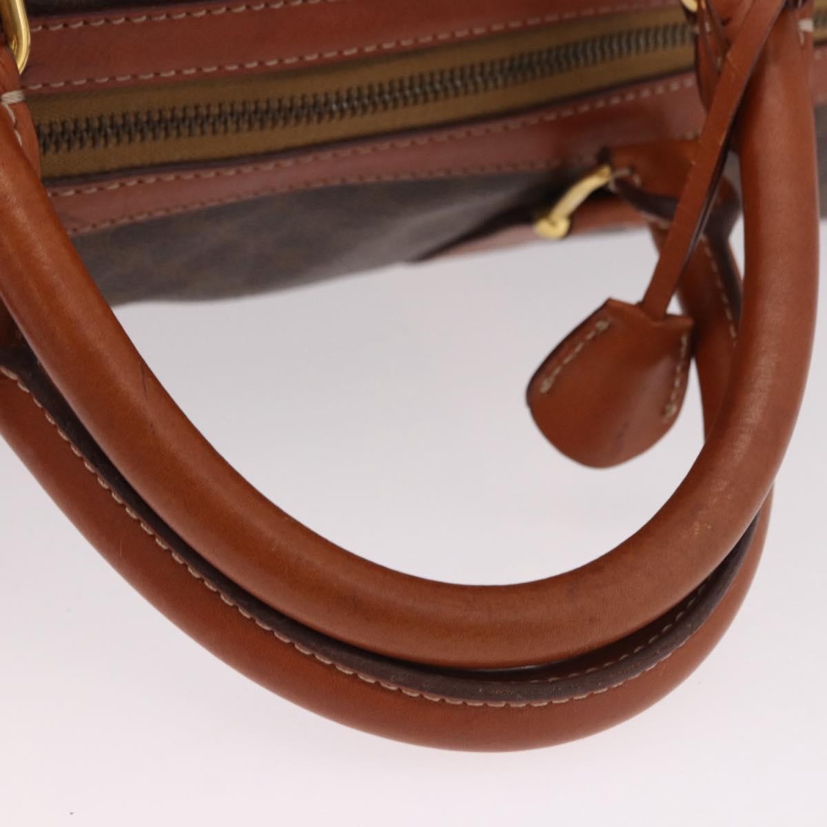 Celine Vintage Duffle Macadam Coated Canvas, Brown, Canvas, Handbag