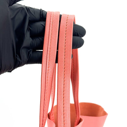 Celine Vertical Bi-Cabas Leather, Pink, Leather, Tote Bag