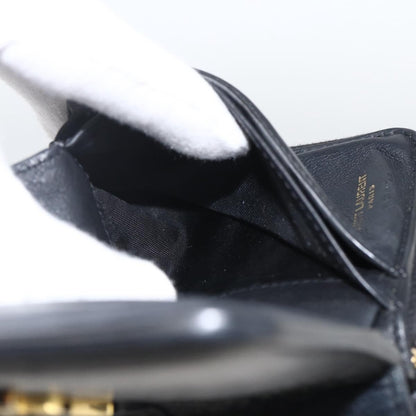 Saint Laurent Classic Monogram YSL Line Zip Around Leather, Black, Leather, Wallet