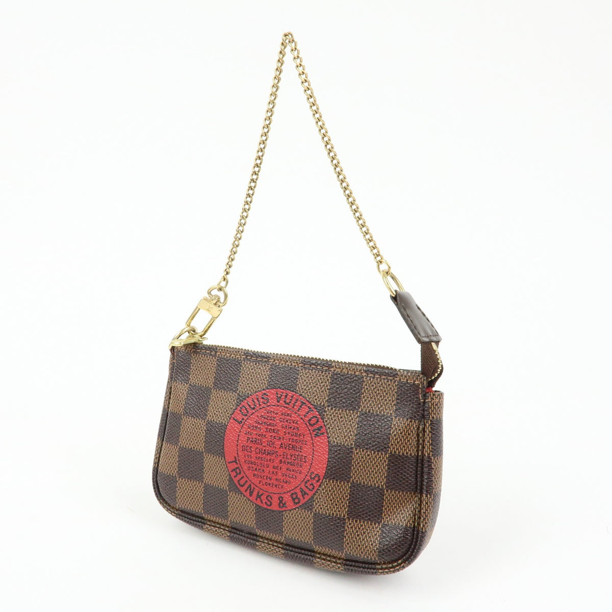 Louis Vuitton Pochette Accessoires Limited Edition Damier, Brown, Canvas, Clutch