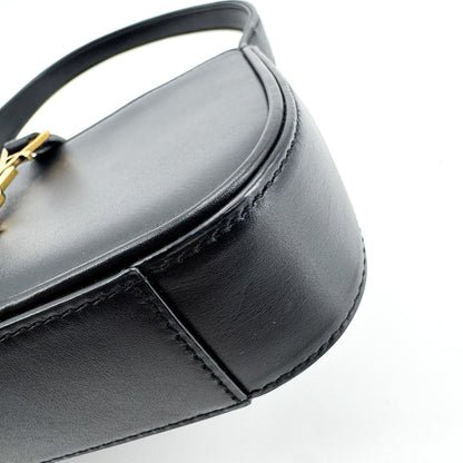 Saint Laurent Le 5 a 7 Hobo Leather, Black, Leather, Shoulder Bag