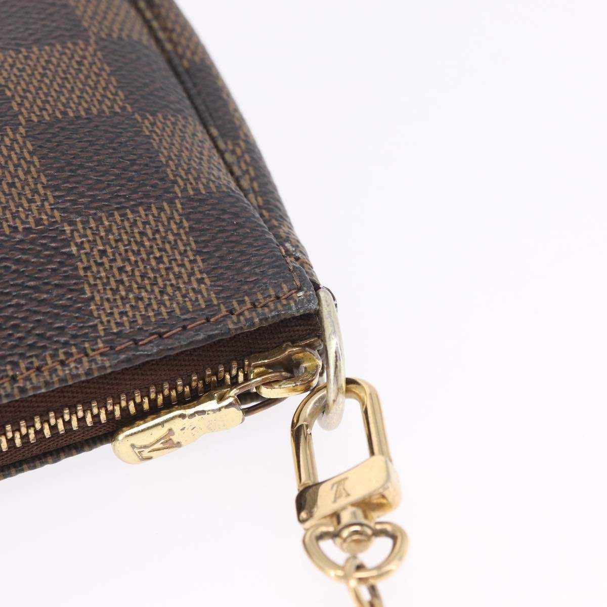 Louis Vuitton Mini pochette accessoires Damier Canvas, Brown, Canvas, Clutch