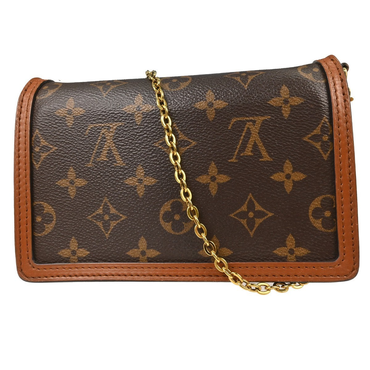 Louis Vuitton Dauphine Chain Reverse Monogram Canvas, Brown, Canvas, Shoulder Bag