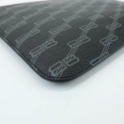 Balenciaga Signature Pouch Monogram PVC Leather, Black, Canvas, Clutch