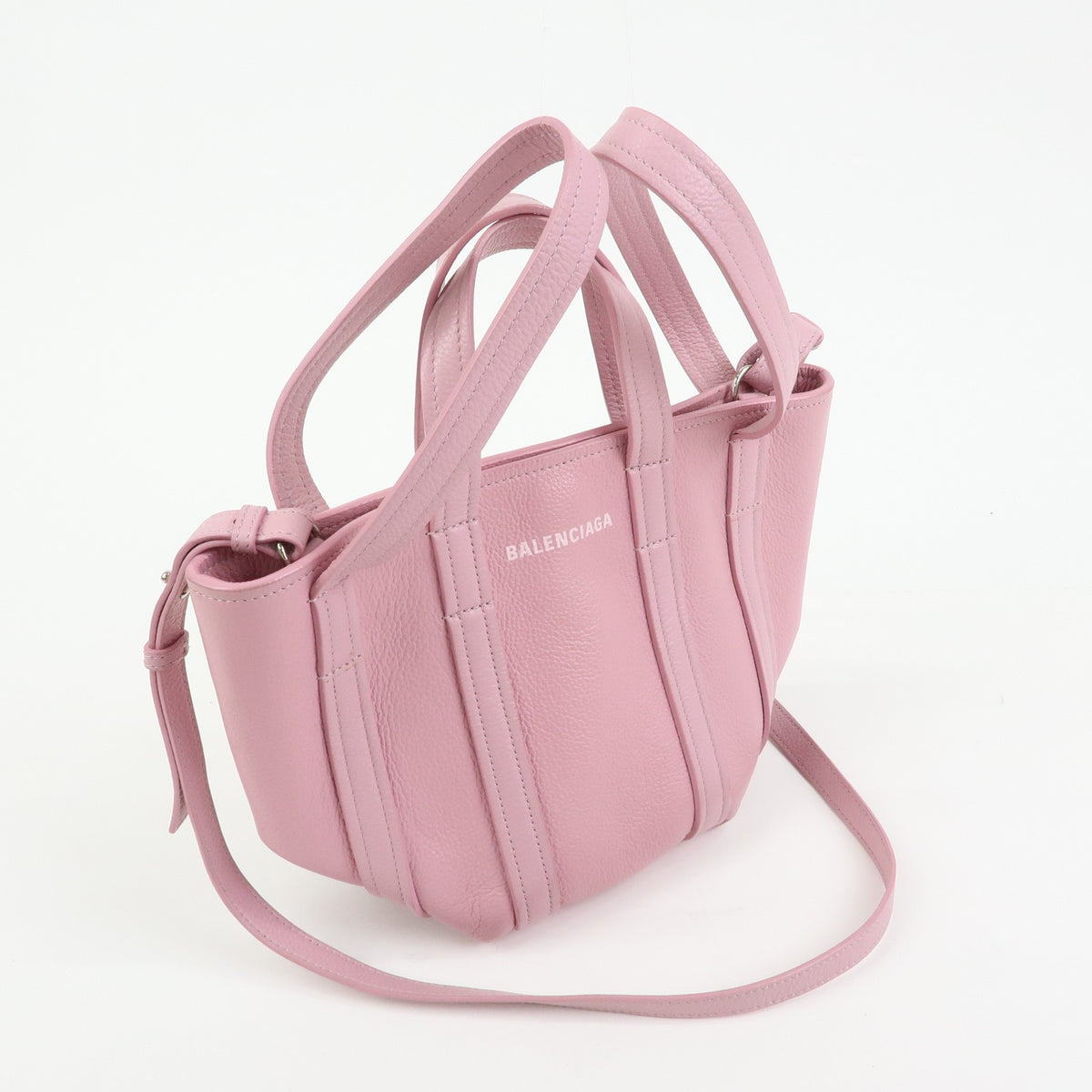 Balenciaga Everyday 2.0 North South Leather, Pink, Leather, Tote Bag