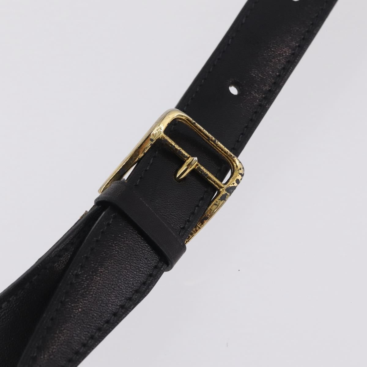 Celine Shoulder Leather, Black, Leather, Shoulder Bag