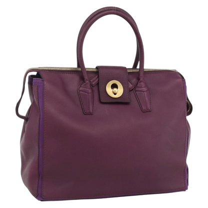 Saint Laurent Bicolor Muse Two Cabas Leather, Purple, Leather, Tote Bag