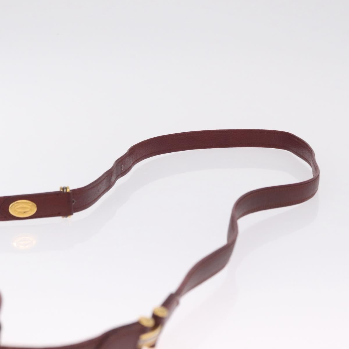 Cartier Tasseled Must de Cartier Leather, Burgundy, Leather, Shoulder Bag