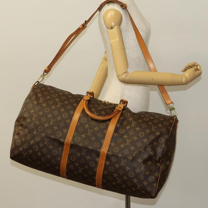 Louis Vuitton Keepall Bag Monogram Canvas, BROWN, CANVAS, Travel bag