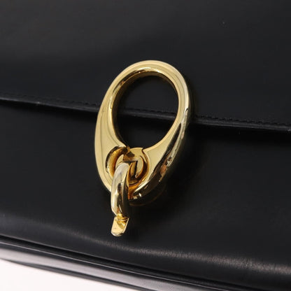 Celine Flap Shoulder Leather, Black, Leather, Shoulder Bag