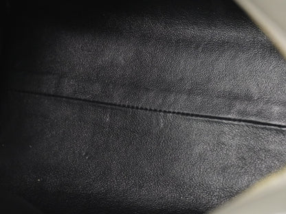 Saint Laurent Monogram Cabas Leather, Gray, Leather, Tote Bag