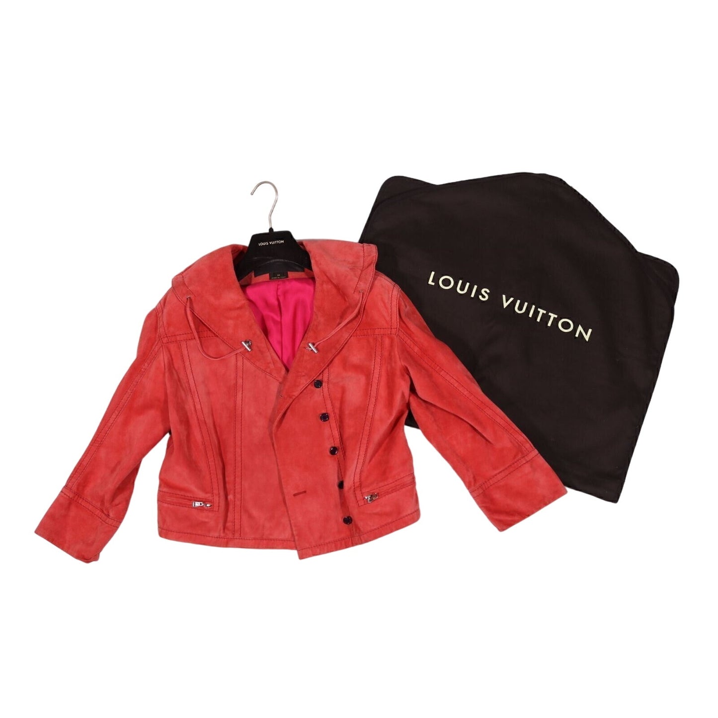 Louis Vuitton Motorcycle Jacket 36 IT Coral Pink