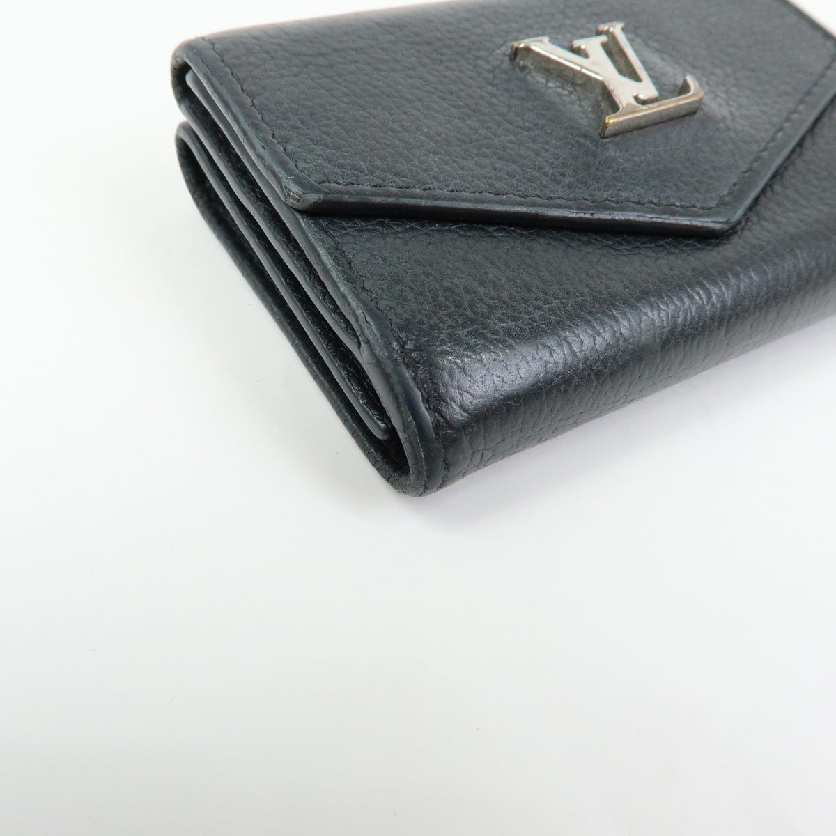 Louis Vuitton Lockmini Leather, Black, Leather, Wallet
