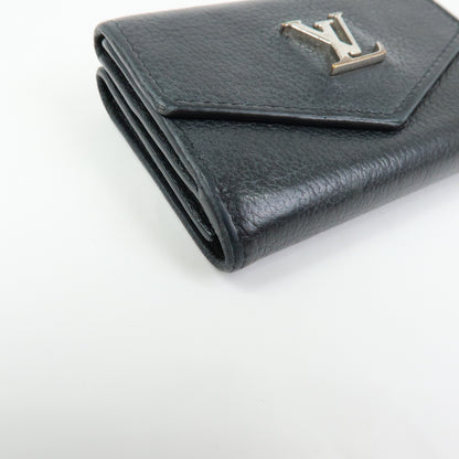 Louis Vuitton Lockmini Leather, Black, Leather, Wallet