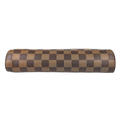 Louis Vuitton Pochette Saint Louis Damier Ebene, Brown, Canvas, Clutch