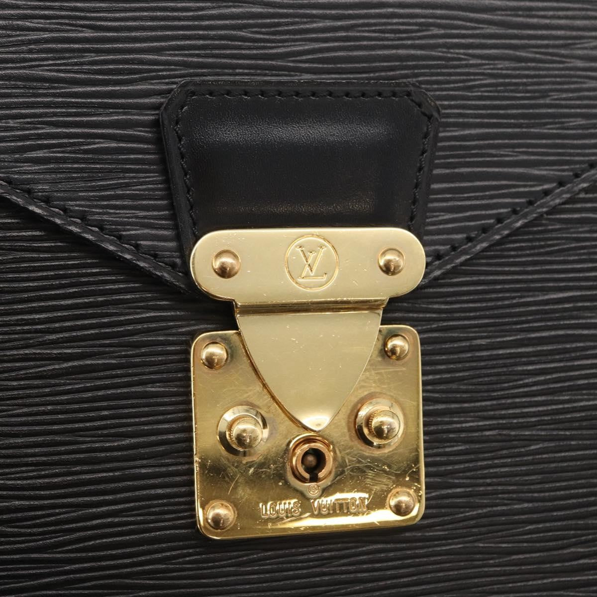 Louis Vuitton Porte-Documents Senateur Epi Leather, Black, Leather, Briefcase