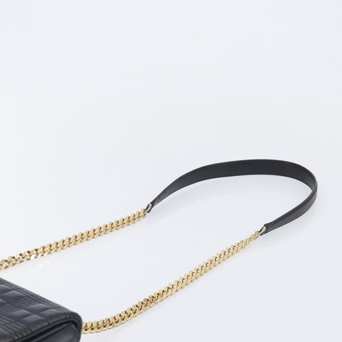 Burberry Lola Wallet on Chain Quilted Leather, Black, Leather, Crossbody Bag