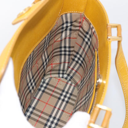 Burberry Handle Tote Leather, Yellow, Leather, Tote Bag