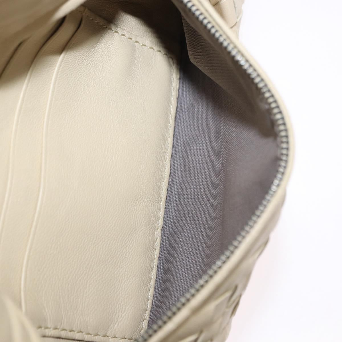 Bottega Veneta Intrecciato Shoulder Leather, Beige, Leather, Shoulder Bag