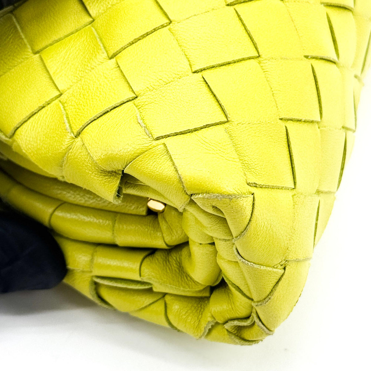 Bottega Veneta The Pouch Intrecciato Nappa, Green, Leather, Clutch