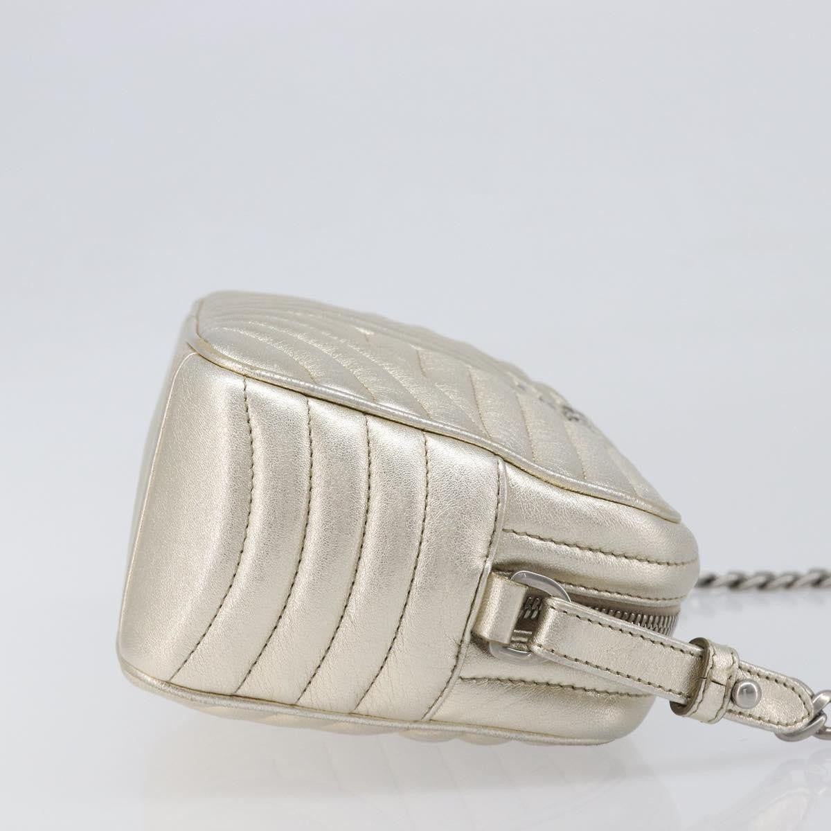 Prada Camera Diagramme Quilted Leather, Metallic, Leather, Shoulder Bag