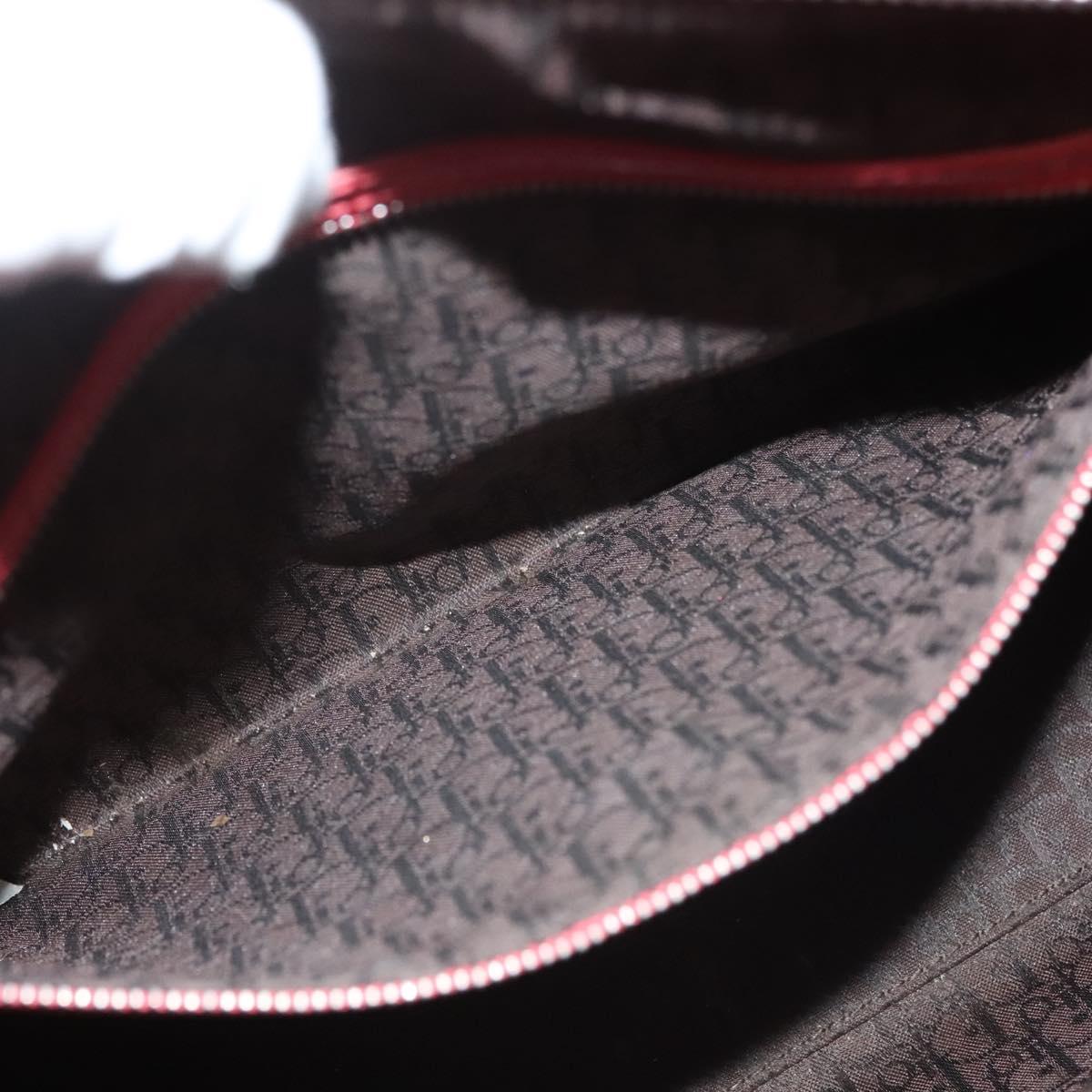 Christian Dior Vintage Lady Dior Patent Patent leather, "red + Silver", Patent Leather, Handbag