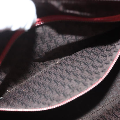 Christian Dior Vintage Lady Dior Patent Patent leather, "red + Silver", Patent Leather, Handbag