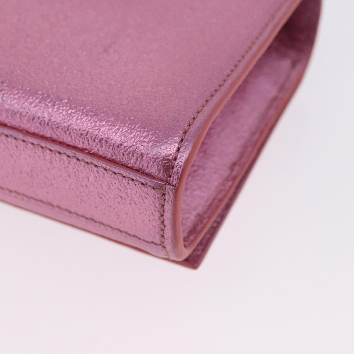 Saint Laurent Classic Monogram Metallic Leather, Pink, Leather, Crossbody Bag