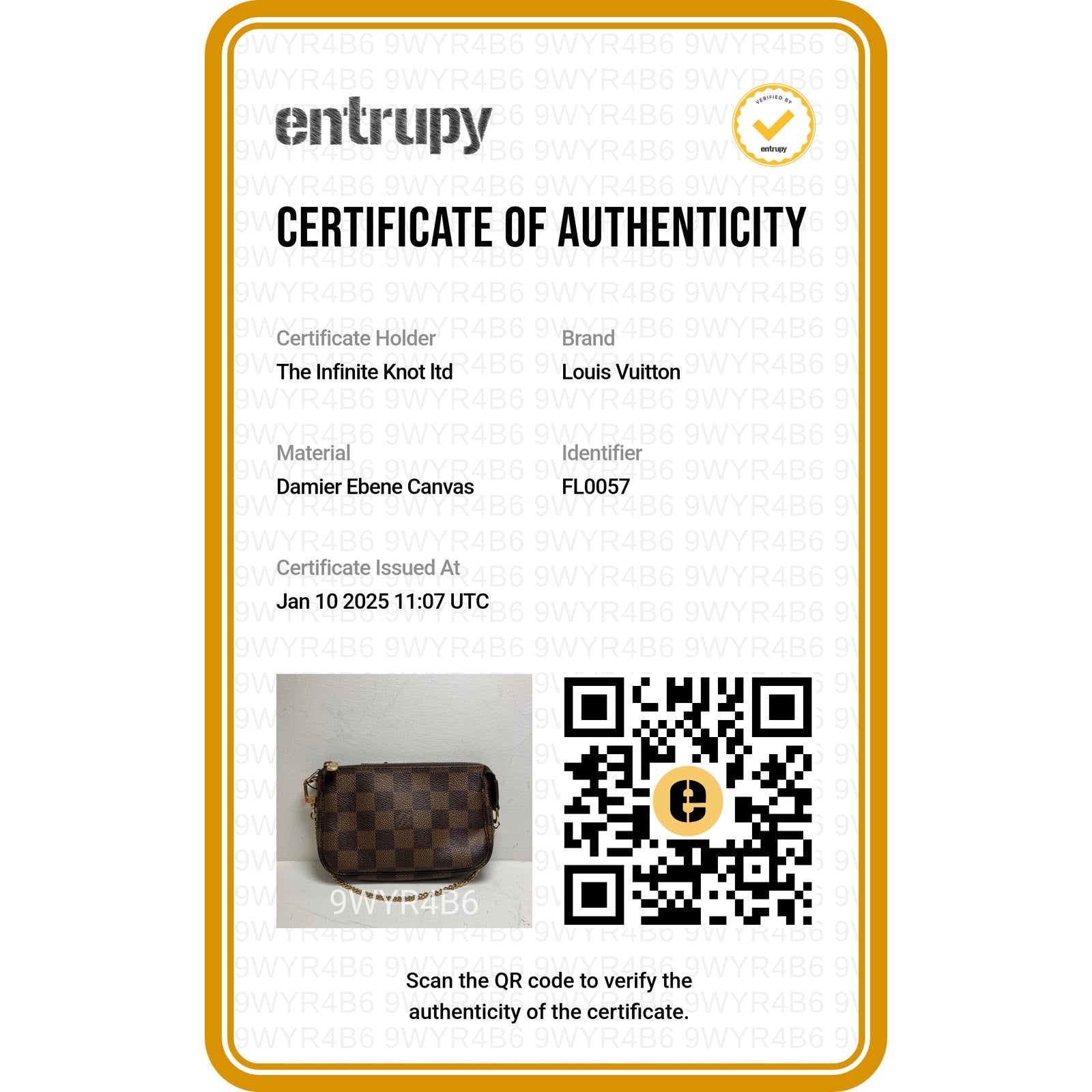 Cetificate of Authenticity