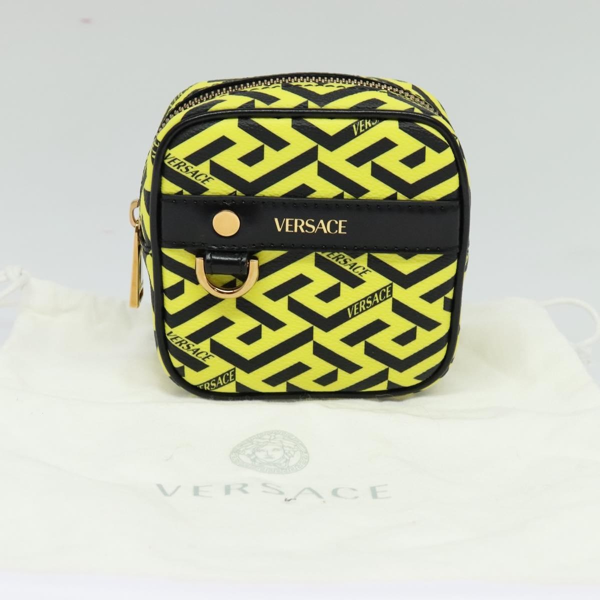 Versace Vintage Clutch Leather, Yellow, PVC, Clutch