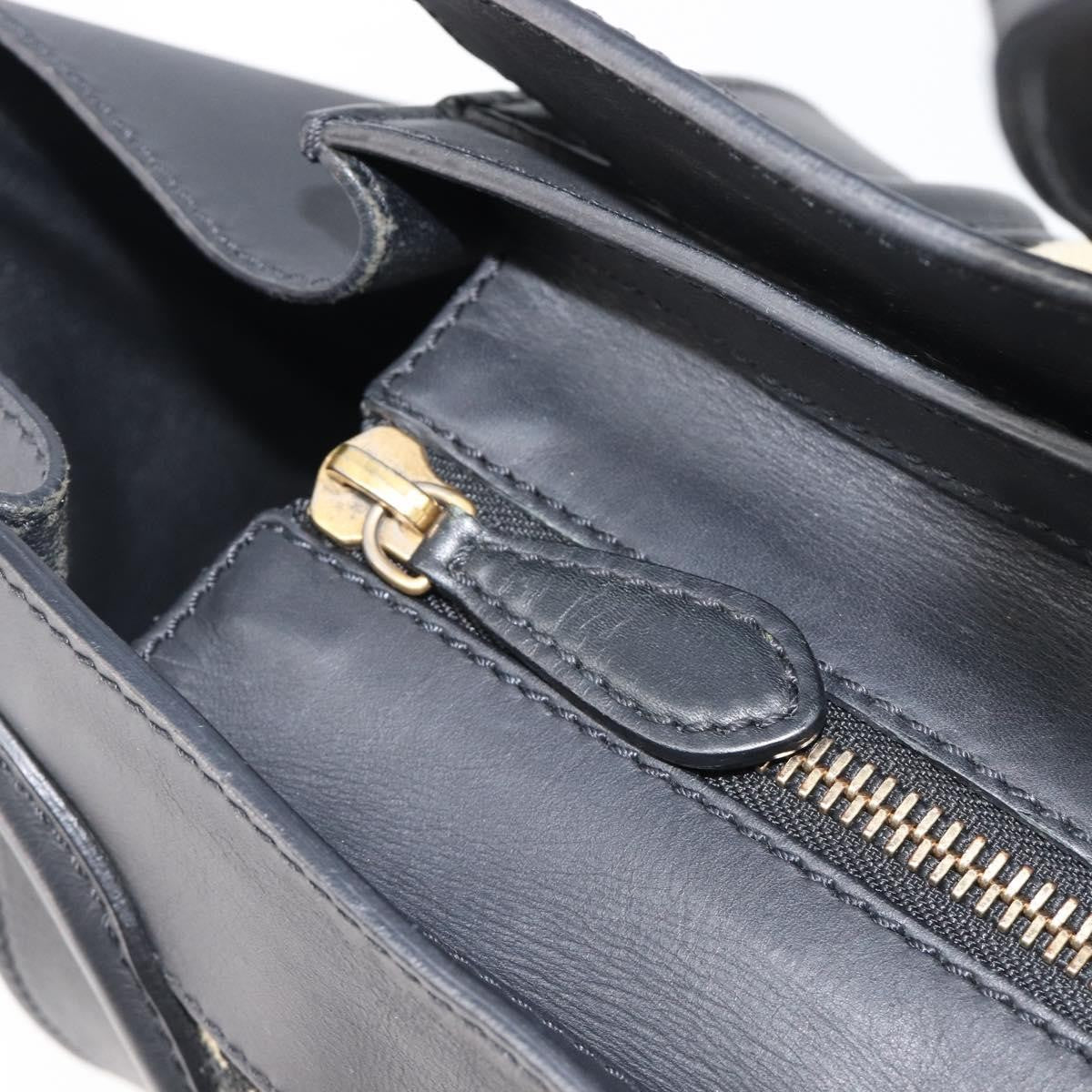 Celine Luggage Printed Canvas and Leather, Black, Leather, Handbag