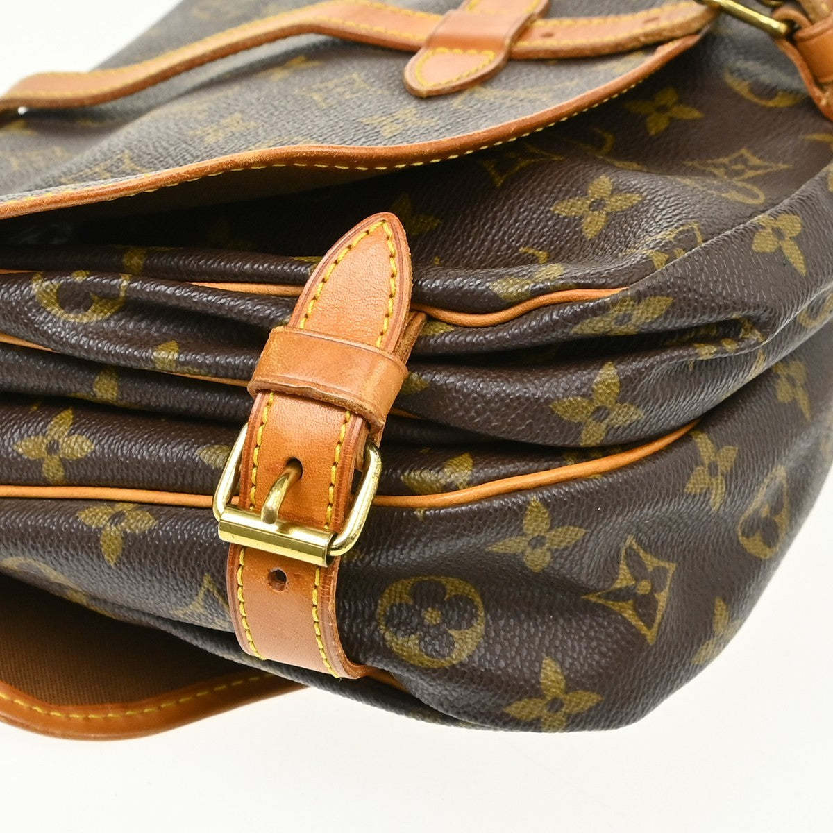 Louis Vuitton Saumur Monogram, Brown, Canvas, Shoulder Bag